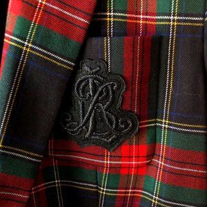 Ralph Lauren Tartan Plaid Crested Blazer 12